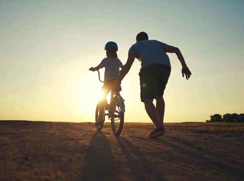 Family Bikeride Father