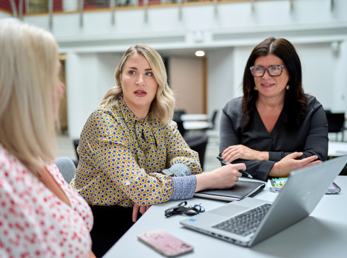 Three white female employment lawyers