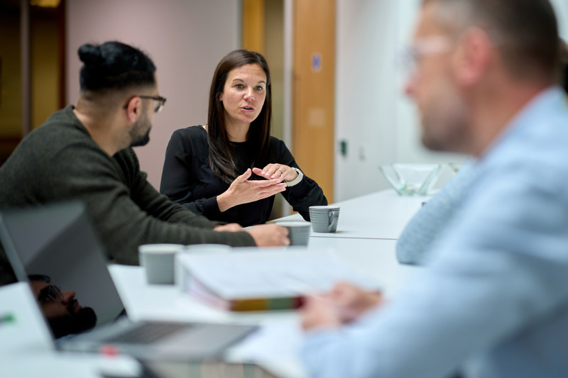 Lawyers in casual meeting